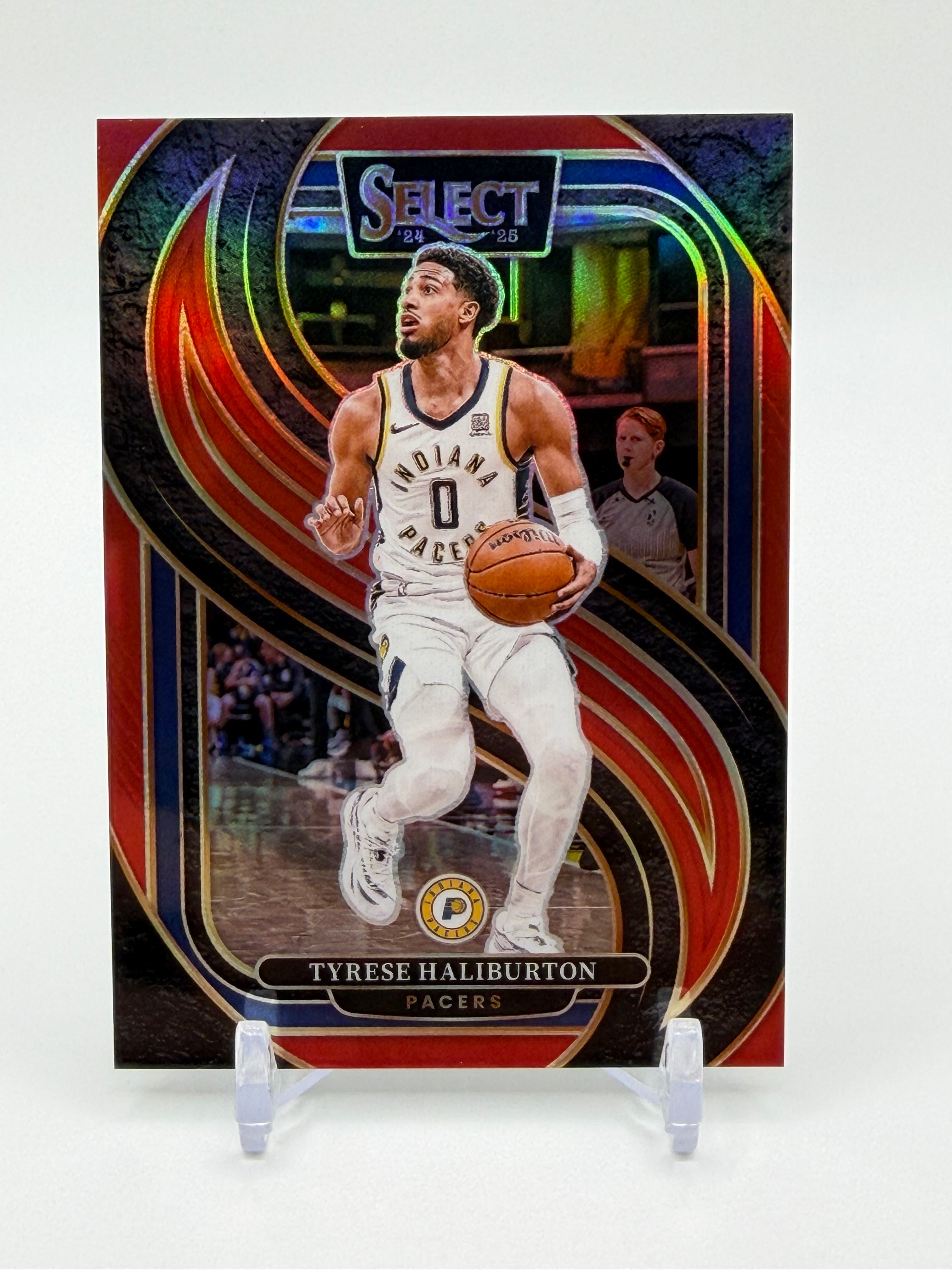 2024-25 Panini Select Premier Level Tyrese Haliburton #165 Red Prizm
