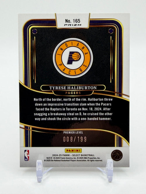 2024-25 Panini Select Premier Level Tyrese Haliburton #165 Red Prizm