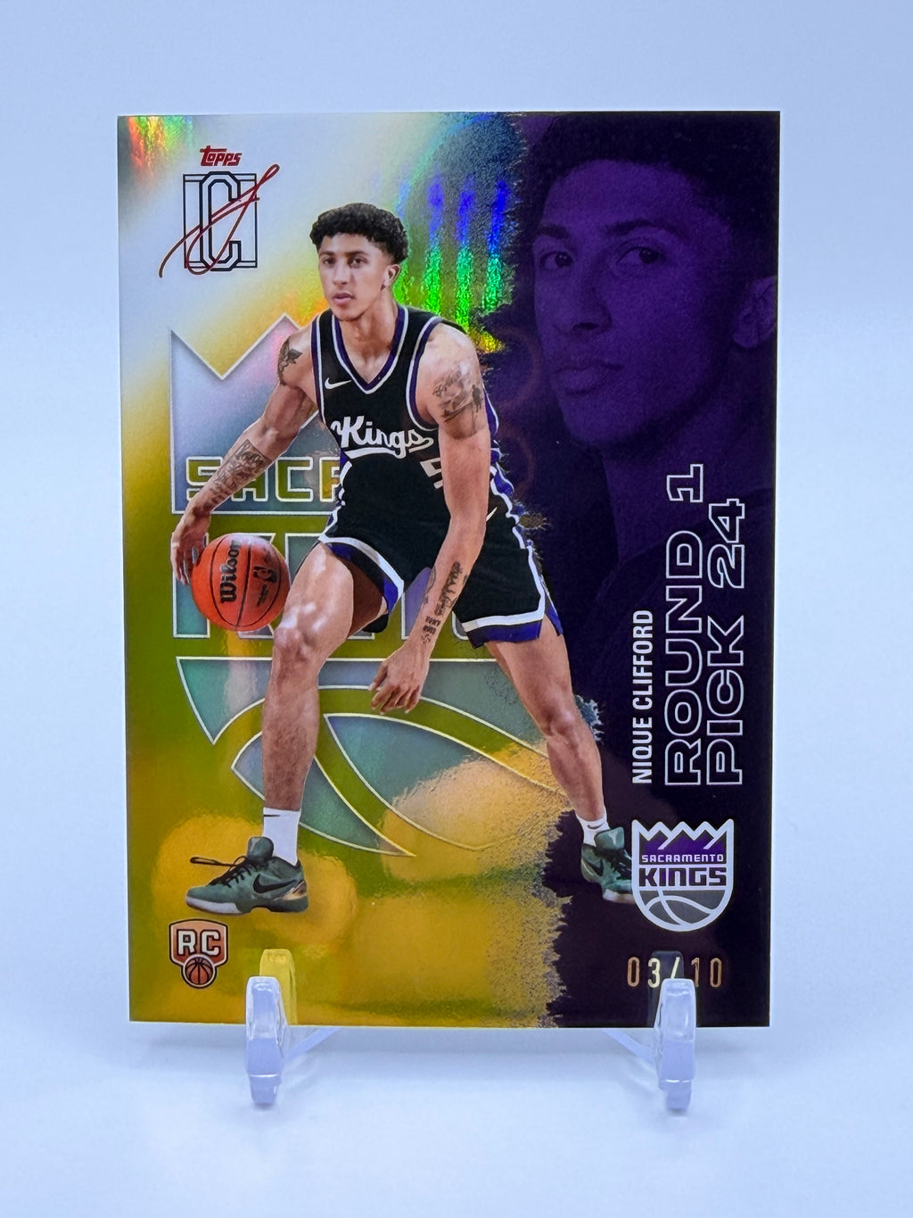 2025-26 Topps Signature Class Nique Clifford Rookie RC #120 Gold Chrome Refractor /10