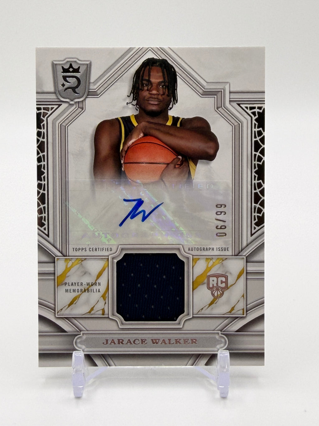 2023-24 Topps Royalty Jarace Walker RC Rookie Relic Auto /99 #RA-JWA