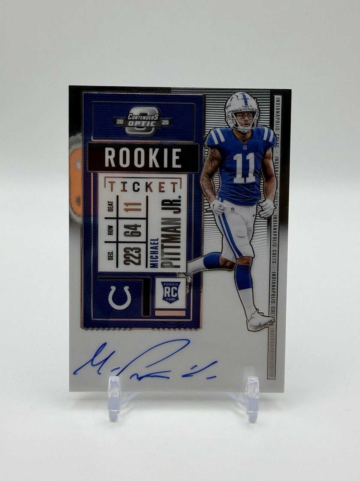 2020 Panini Contenders Optic Michael Pittman Jr Rookie Auto #114 Colts