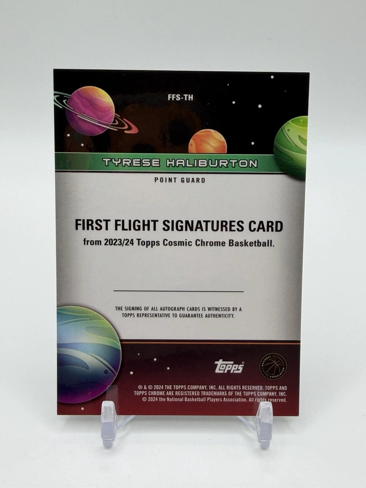 2023-24 Topps Cosmic First Flight Tyrese Haliburton Gold Auto /50