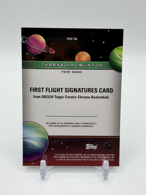 2023-24 Topps Cosmic First Flight Tyrese Haliburton Gold Auto /50